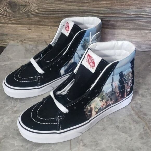 New Vans Sk8 Hi Moca Womens Sneakers Size 7 High Tops DEADSTOCK Artsy Streetwear - Picture 7 of 9